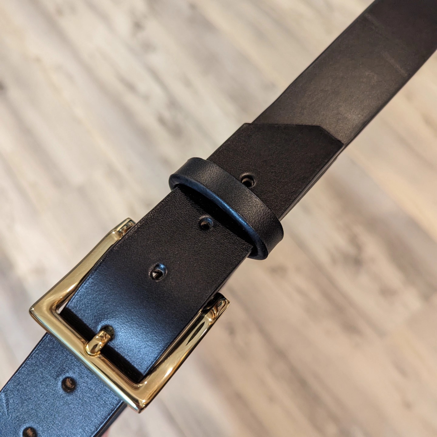 First belt in a while, made with @wickettandcraig leather and hardware from @buckleguycom
