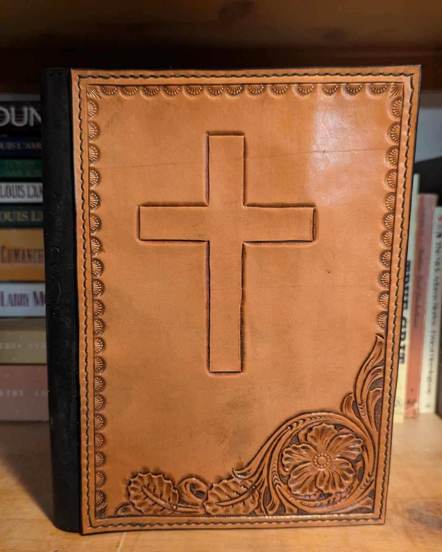 First project of the year is a hymnal cover for myself. It's the first custom sized cover for a book that I've made and it took a bit to get the…