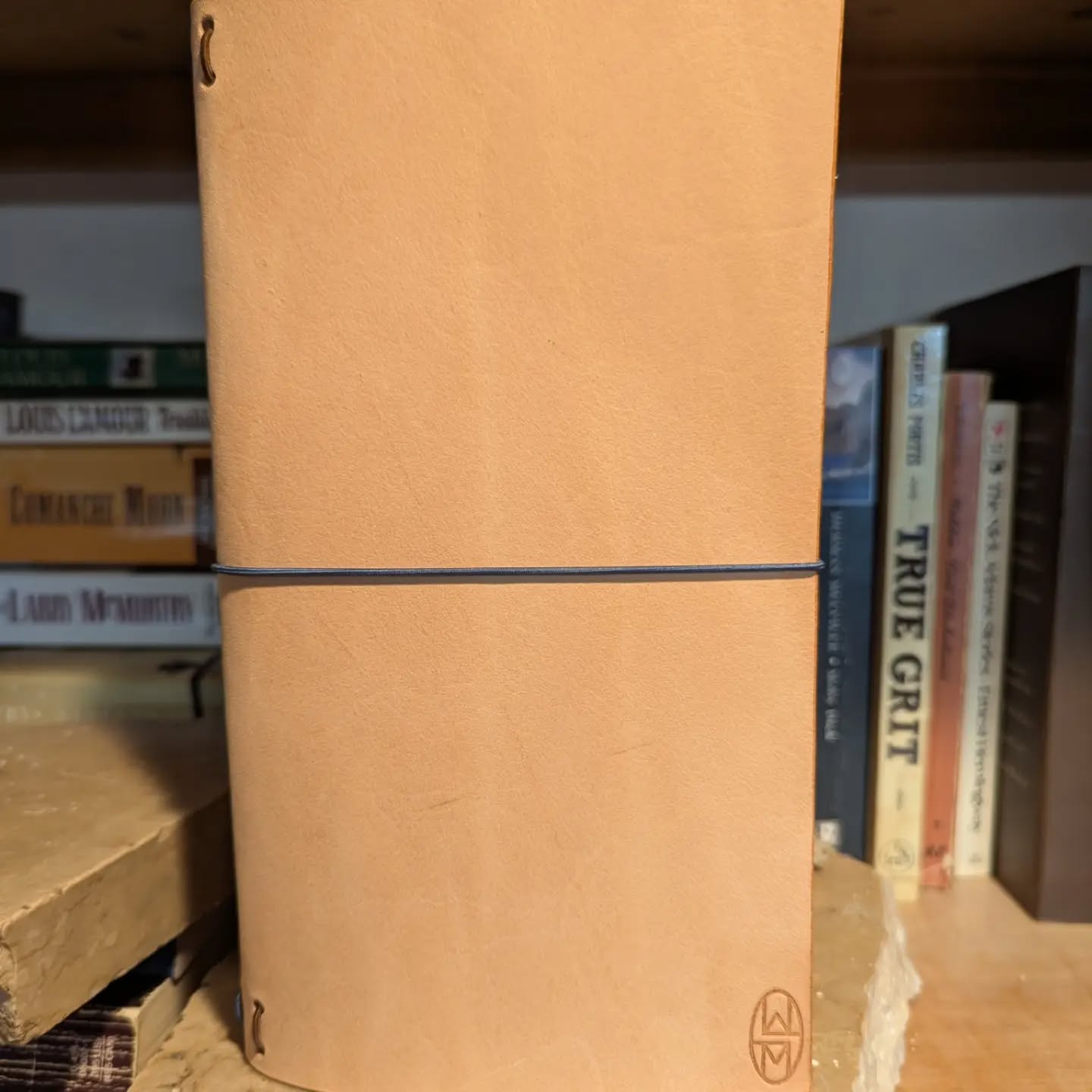 Trying out a @travelers_company style journal, so I couldn't help but make myself a cover (template from @makesupply)